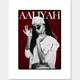 Aaliyah art drawing Posters and Art